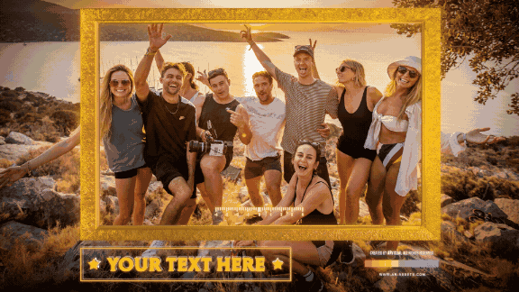 Gold 3D Photobooth - After Effects Template